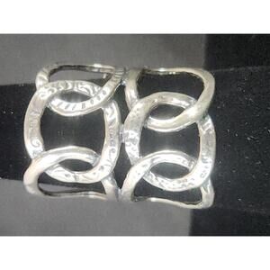 Interlocking Circles Sterling Ring Israel Infinity Size 8